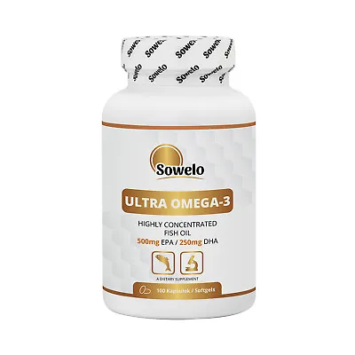 SOWELO OMEGA 3 Softgels ULTRA CONCENTRATED 500mg EPA 250mg DHA • $50.59