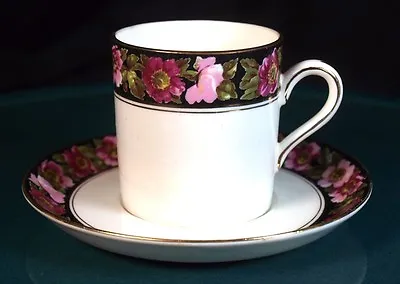 Allertons Pink Floral Coffee Cans & Saucers - Pattern No. 3407 - C.1915+ • £7.99