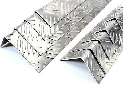 £5.85 • Buy CHEQUER PLATE FOLDED ANGLE Corner Protector 1.5mm Bespoke Sizes Made To Order
