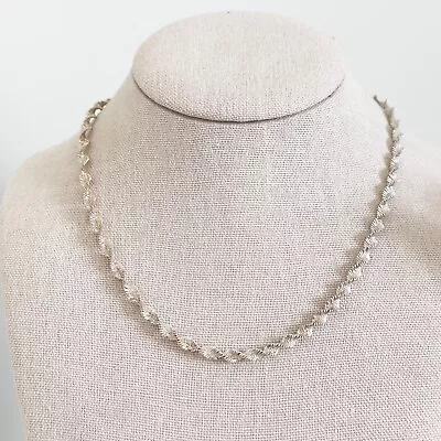 Vintage Milor Italy 925 Sterling Silver Singapore Chain Necklace Bracelet Set • $79.99