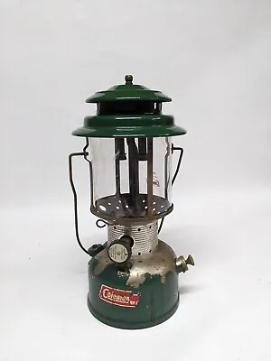 $30 • Buy Vintage Coleman 220F Green Dual 2 Mantle Gas Camping Lantern 11/1967