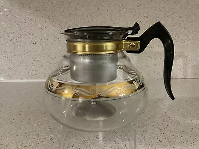 Vintage Cory DRL 3 Eight Cup Glass Stovetop Coffee Percolator Bakelite Handle • $15.99