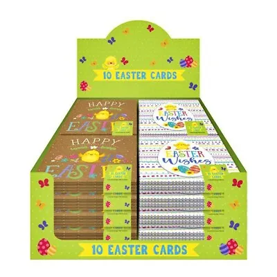 PACK OF 10 CUTE HAPPY EASTER CARDS Chicks And Bunny • £3.50