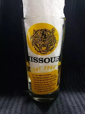 Old Vintage 1968 Missouri Tigers Football Schedule Glass MU Mizzou Tiger Tumbler • $21