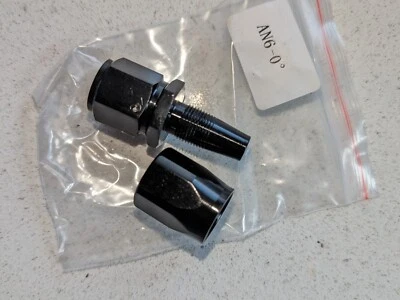 £3 • Buy AN-6 (AN6) STRAIGHT Black Hose Fitting Fuel Injection