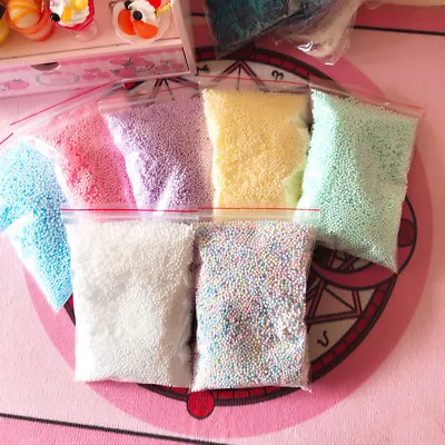 $2.06 • Buy Warm Color Snow Mud Particles Accessories Tiny Foam Beads Slime Balls Suppli.AU
