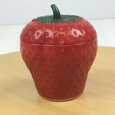 Vintage Hazel Atlas? Strawberry Jam Jar *Chip - READ* Jelly Jar Milk Glass • $11.98