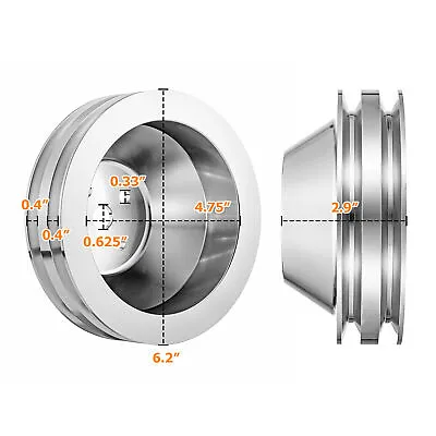 CNC 2 Grooves Water Pump Pulley Kit For Ford 289 302 351w 351C 351W 351M Mustang • $49.99