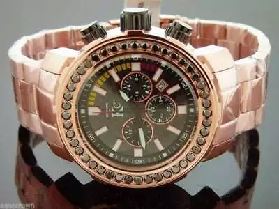 Techno Com Kc Men's 48mm Wee Genuine 4.50CT Black Large Diamonds RG Face Watch • $599.99