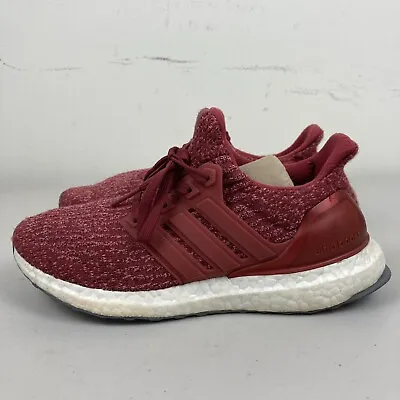 $37.99 • Buy Adidas Ultra Boost Burgundy Crimson Red Mens Running Shoes US 4 VGC + Free Post