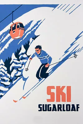 359971 Ski Sugarloaf Vintage Winter Sports Travel Art Decor Print Poster • $29.95