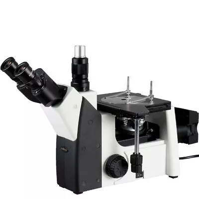 AmScope 50X-800X Inverted Trinocular Metallurgical Microscope • $1754.99