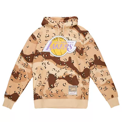 Mitchell & Ness Camo Reflective Hoodie Mens Brown Casual Outerwear FPHD1114-LALY • $29.99