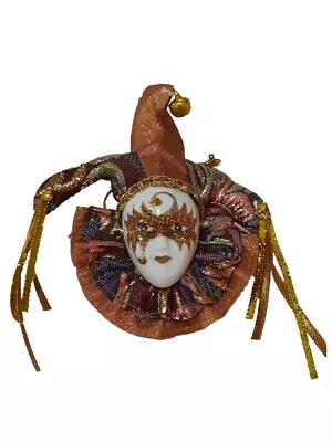 Jester Copper Gold Magnet New Orleans Mardi Gras Party Favor Ornament • $5.49