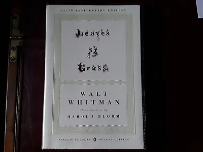 Walt Whitman Leaves Of Grass 150th Anniversary Edition Deluxe Paperback Penguin • £10
