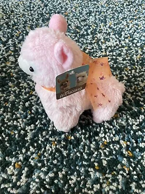 AMUSE Dreamy Alpacasso Pink Girl (8 Inches Long)  Ribbon Alpaca Plush NWT • $18
