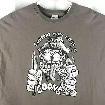 $19.95 • Buy Support Your Local Goons Lowbrow Kustom Kulture Tiki Artist XL T-Shirt Reesenik