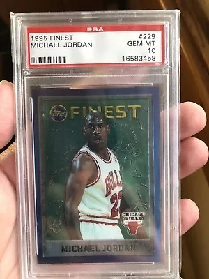 Chicago Bulls Michael Jordan 1995 Topps Finest #229 PSA 10 GEM MT 10 RARE GRADE • $3000