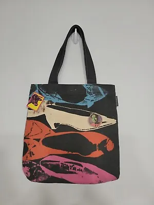 Andy Warhol Women's Tote Black Cavnas Mao Abstract • $29.88