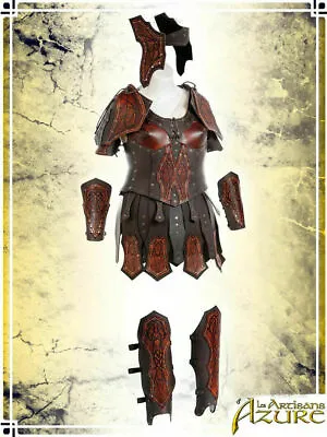Valkyrie's Full Female Leather Armor Set - Leather Armor For LARP And Cosplay • £549.23
