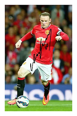 Wayne Rooney Signed A4 Autograph Photo Print Manchester United FC • £5.99