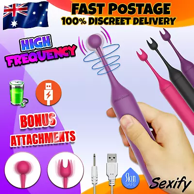 $27.95 • Buy Wand Rabbit Vibrator Clitoral Stimulator Clit G Spot Bullet Dildo USB Sex Toy