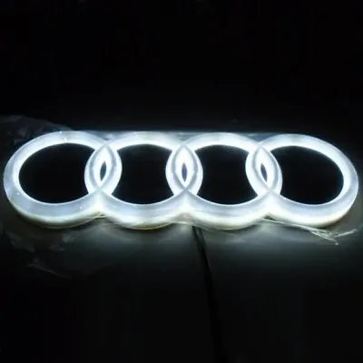 Audi White LED Emblem Trunk Light ABT 5D Light Car Rear Trunk Sticker 18*5.8cm  • $24.88