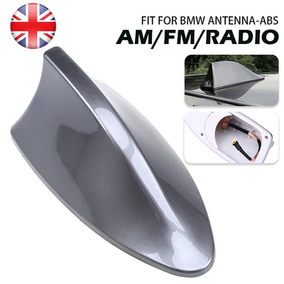 £7.79 • Buy Grey Car Auto Shark Fin Black Roof Antenna Aerial FM/AM Radio Signal Universal P