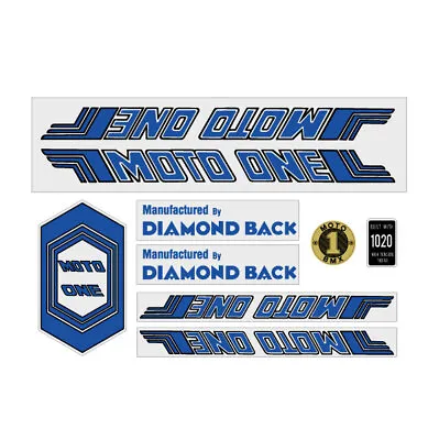 Diamond Back - Moto ONE - BLUE Decal Set - Old School Bmx • $66