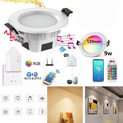 £59.39 • Buy 9W RGB LED Downlight Recessed Ceiling Light Spotlight WIFI Alexa Control 230V
