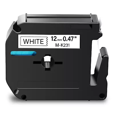 Fits Brother P-touch PT-90 12MM Label Tape M-K231 MK231 M231 Black On White • $6.29