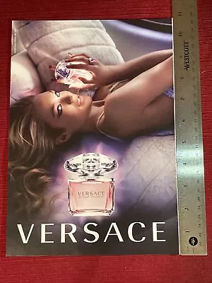 Model Candice Swanepoel For Versace Bright Crystal Fragrance 2011 Print Ad • $6.95