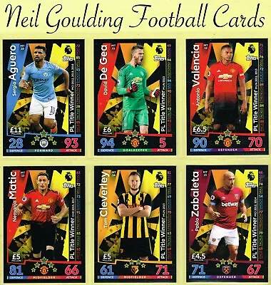 Topps MATCH ATTAX 2018-19 ☆ PREMIER LEAGUE - MEGA TIN ☆ Cards #MT1 To #MT60 • £0.99