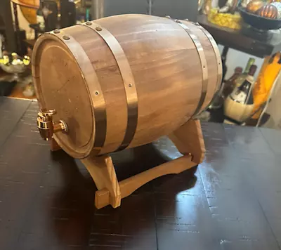 7.1 X11.2  (NOT A MINI) WOOD WHISKEY BARREL/BEER KEG/REPLICA HERITAGE COLLECTIVE • $32.99