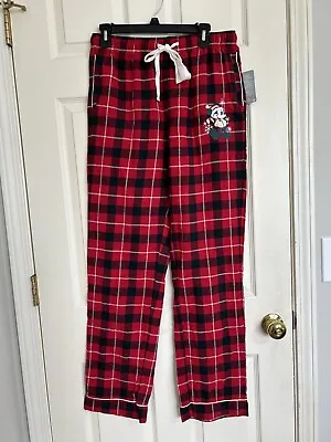 NWT Disney Pajama Pants Red Buffalo Check Plaid Christmas Mickey Mouse Sz SM • $27