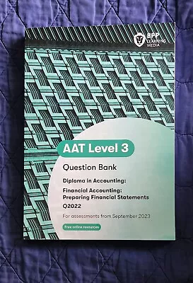 AAT Level 3 Financial Accounting Question Bank Q2022 BPP Learning Book • £18.99