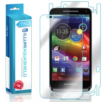 2x ILLumi AquaShield Front Screen + Back Protector For Motorola Electrify M • $19.09