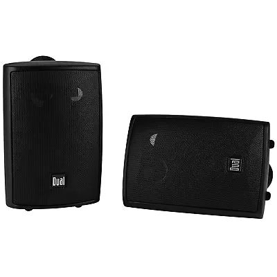 Dual Electronics 4  3-Way Indoor / Outdoor Speakers - Pair - Black • $38