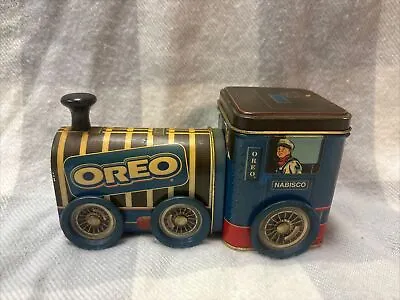 Oreo Cookie Nabisco Inc 1997 Collectible Train Tin Can Metal Decorative • $14.99