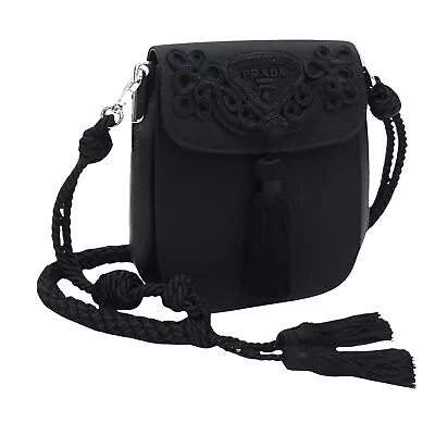 Prada Margit Black Synthetic Shoulder Bag Authentic • $1769