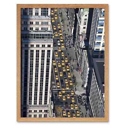 £24.99 • Buy Dt Buildings New York Taxis Yellow 12X16 Inch Framed Art Print