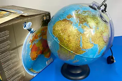 Large Globe Illuminated Earth Adjustable Magnifier Sealed Wrap Original Box • £39.97