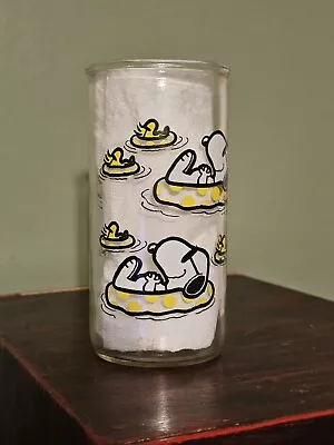 Vintage Promotional Peanuts Drinking Glass Snoopy And Woodstock C 1958 1965 • $8
