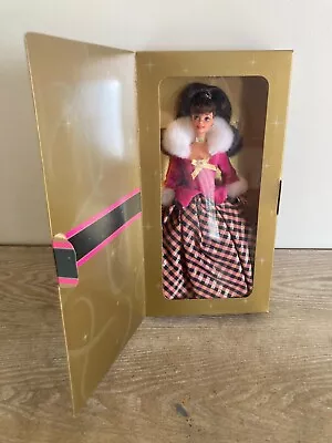 NEW 1996 Mattel Winter Rhapsody Barbie Doll AVON Exclusive Brunette 16873 • $10