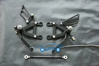 CNC Rearset Foot Pegs Rear Set For Kawasaki NINJA ZX6R ZX 6R 03-04 2003 Black • $108.12