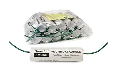 Superior W3C Dbl-Wick Paintball Smoke Candle/Emitter - 3 Min 40K Cf - 12 Pack • £86.74