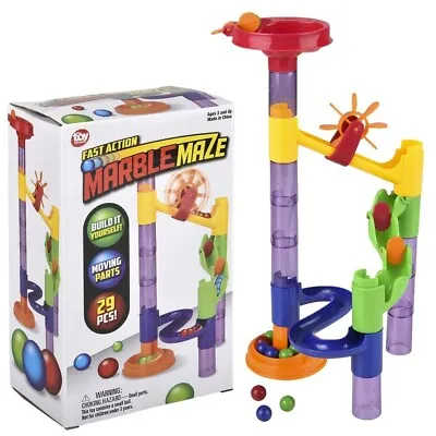 29 Piece Marble Run Maze Race Track Kids Building Educational STEM Toys Games • $18.99