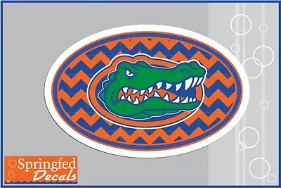 Florida Gators CHEVRON GATOR HEAD EURO DECAL #1 Vinyl Decal UF Car Sticker • $4.95