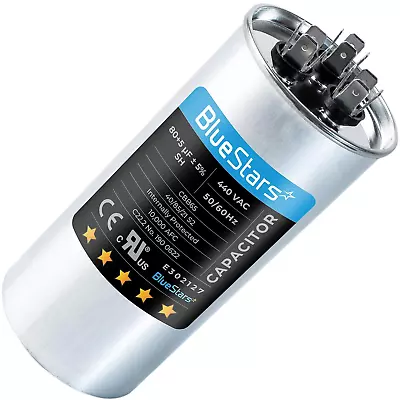 Ultra Durable 80+5 Uf ± 5% MFD 370 Or 440V Dual Run Round Capacitor T • $22.53