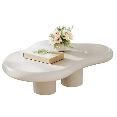 White Coffee Table  Cloud Shape Modern  End Table With 3 Legs For Living Room • $265.92
